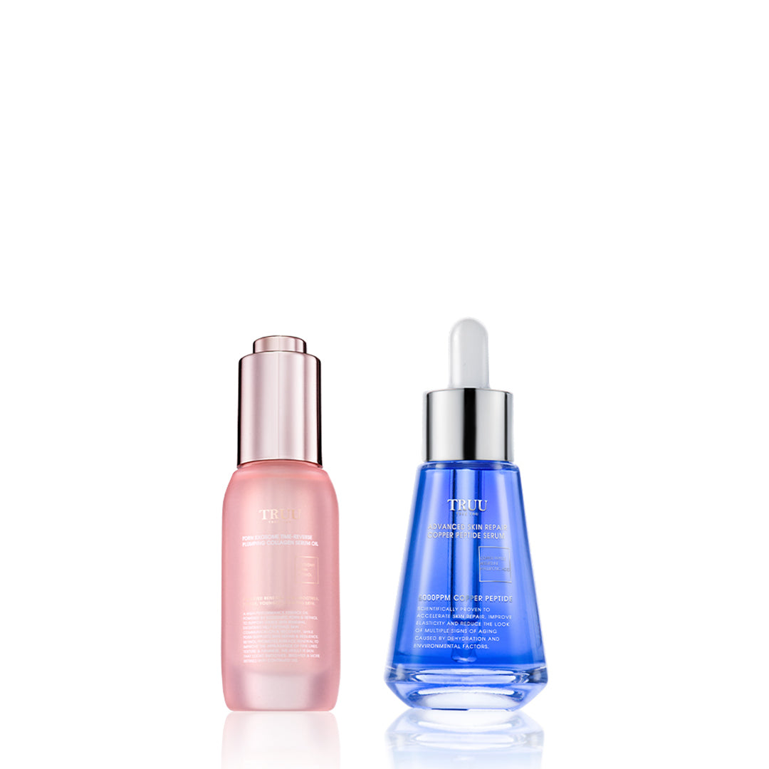 TRUU PDRN Exosome Time-Reverse Plumping Collagen Serum Oil + (Pro Perfection Essence / Copper Peptide Hyaluronic Essence / Advanced Copper Peptide Serum) Pick one (Preorder End Oct)