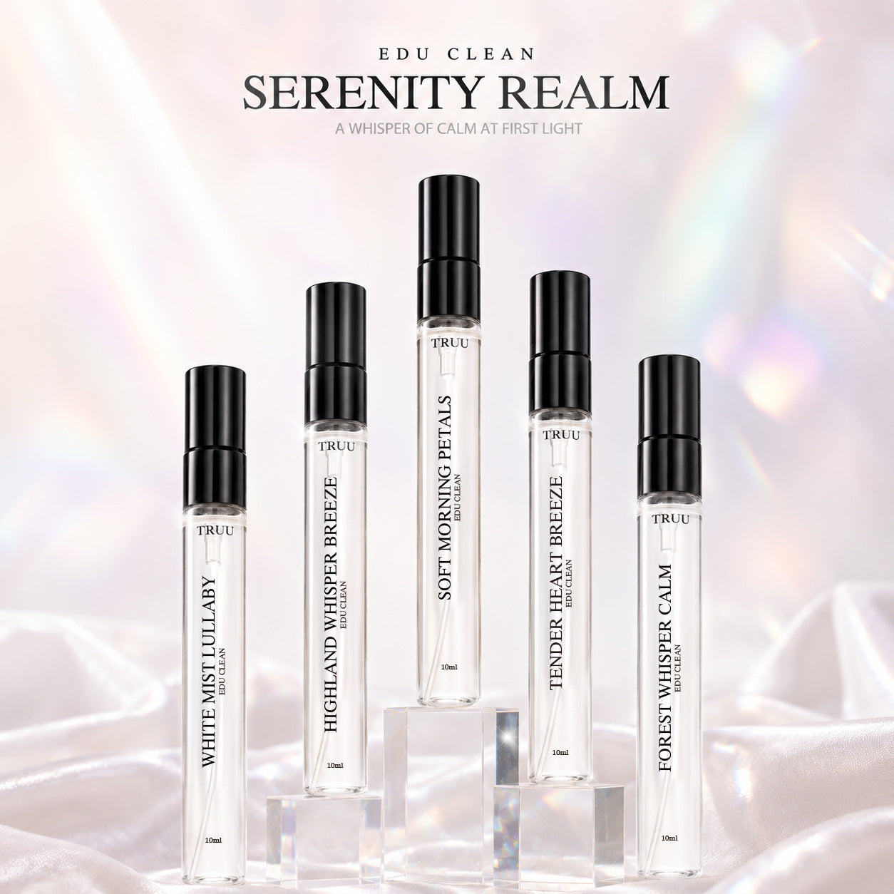TRUU Serenity Realm -10ml Travel Size (White Mist Lullaby / Highland Whisper Breeze / Soft Morning Petals / Tender Heart Breeze / Forest Whisper Calm) Pick One