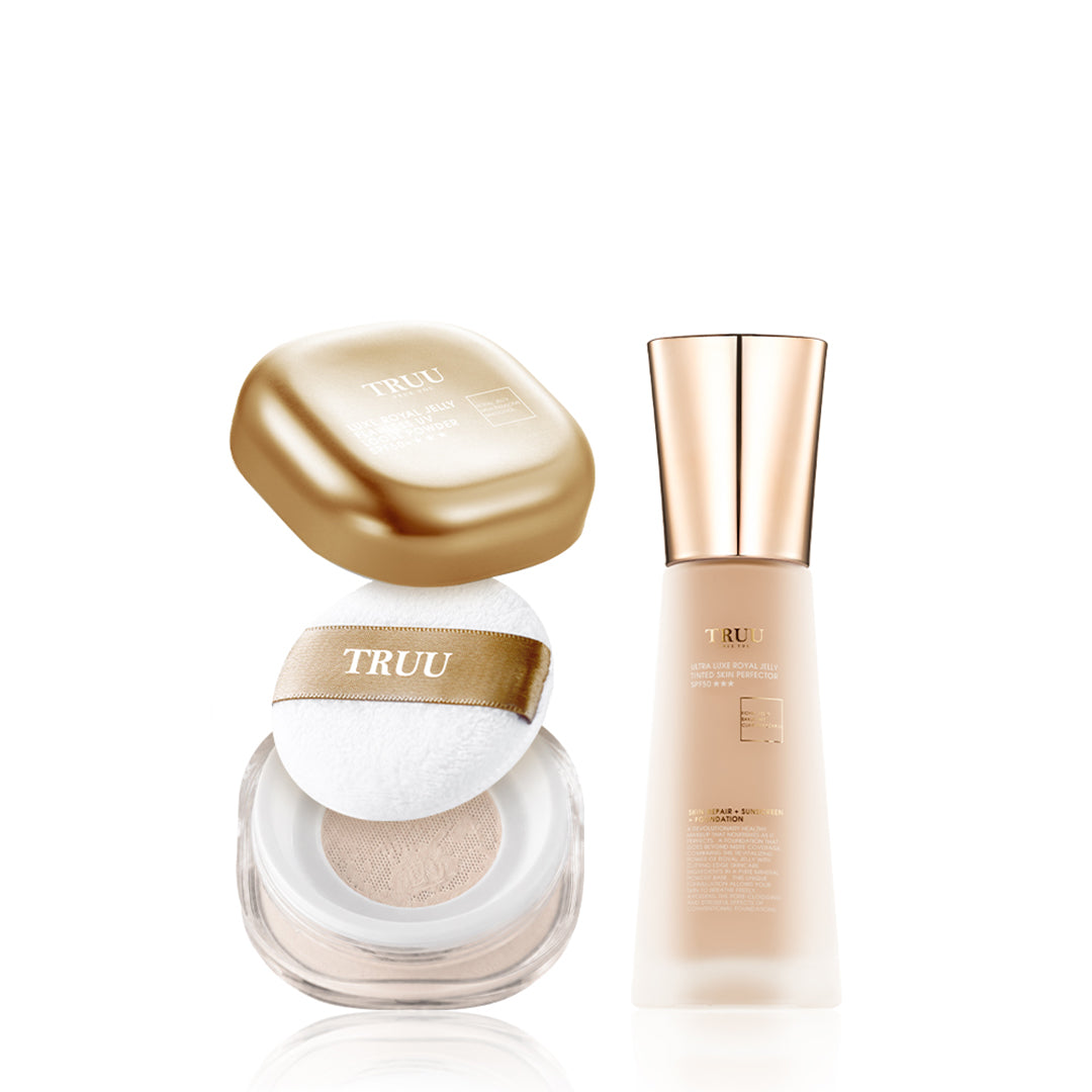 TRUU Luxe Royal Jelly Flawless UV Loose Powder SPF50+★★★ Bundle Set (Preorder End Oct)