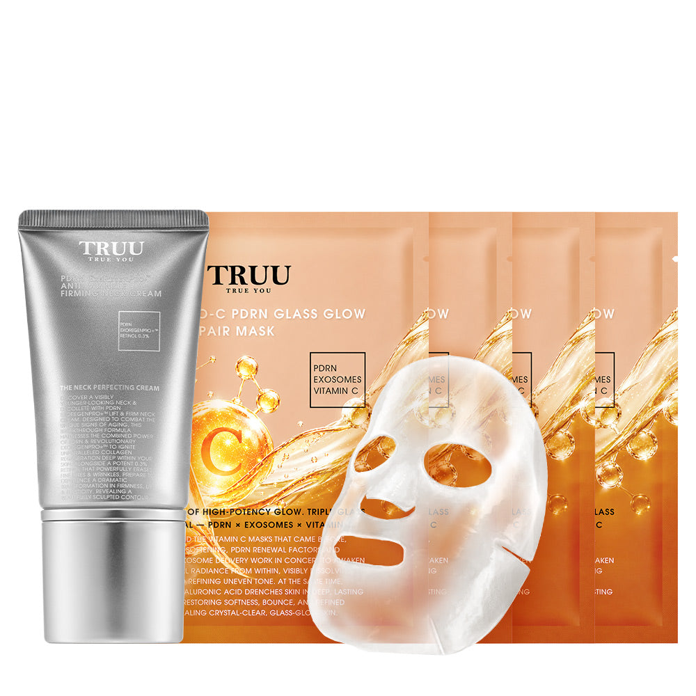 TRUU Super Exo-C PDRN Glass Glow 30min Repair Mask Bundle Set (Preorder End Sep)
