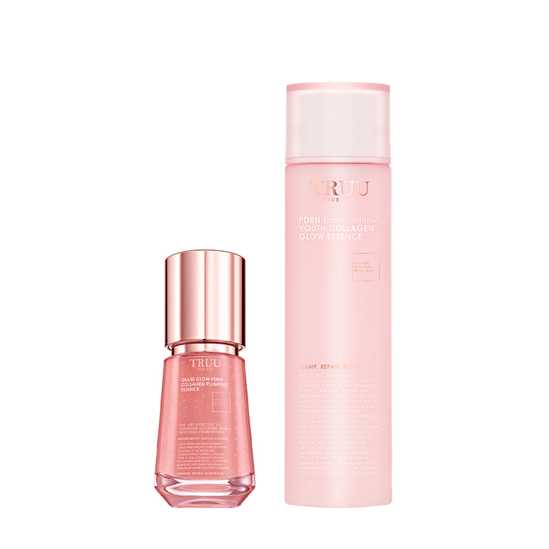 TRUU Glass Glow PDRN Collagen Plumping Essence Bundle Set (Preorder End Nov)