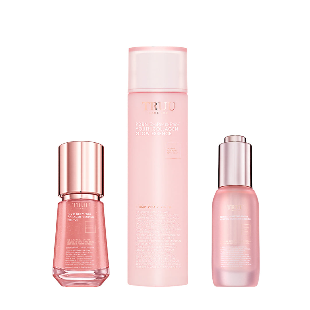 TRUU Glass Glow PDRN Collagen Plumping Essence Bundle Set (Preorder End Nov)