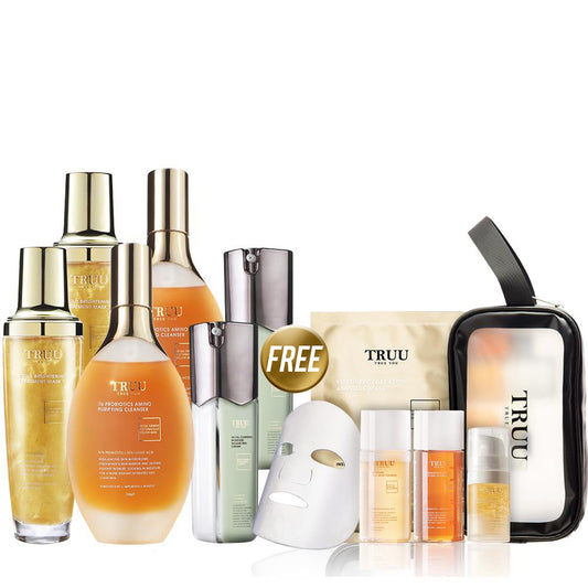 TRUU 76 Cleanser x2 + Balancing Cream x2 + Bubble Mask x2 + Travel Set 5Pcs