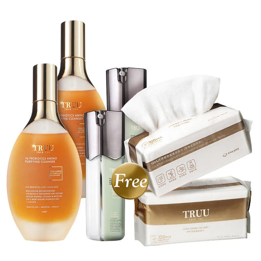 TRUU 99 Balancing Cream x2 + 76 Cleanser x2 + Towel x2