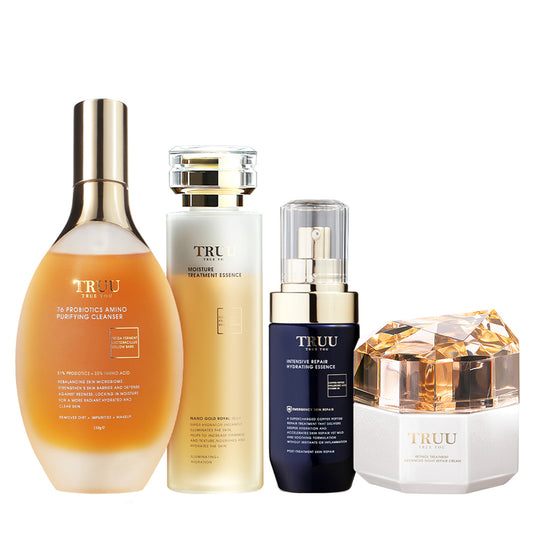 TRUU Hydrating Repair Essence + 76 Cleanser + Moisture Toner + Night Cream