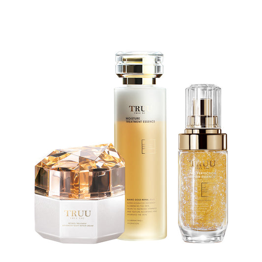 TRUU Pro Perfection Repair Essence + Moisture Toner + Night Cream