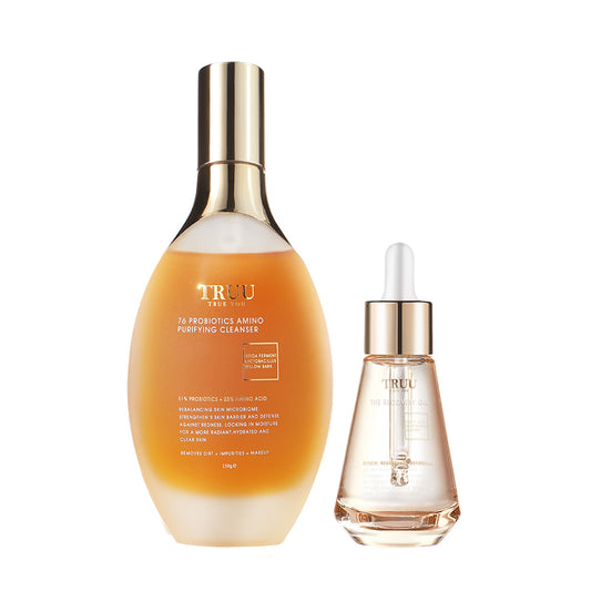 TRUU 76 Probiotics Amino Purifying Cleanser + Recovery Oil