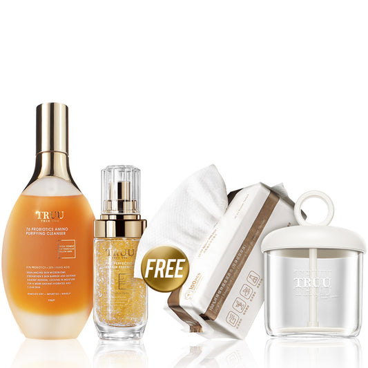 TRUU 76 Cleanser + Repair Essence【FREE】Facial Whipping Foam Maker x1 + Cleansing Towel  x1