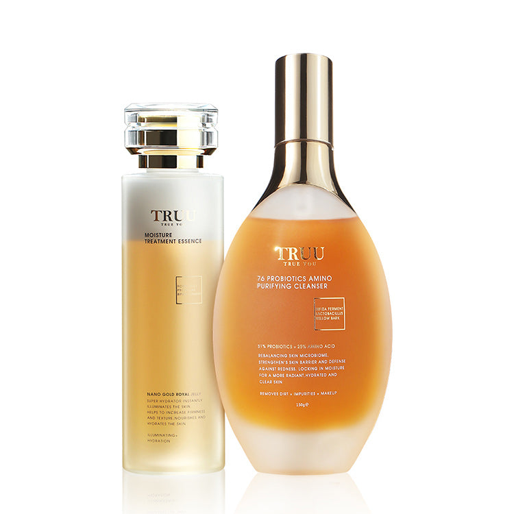 TRUU 76 Probiotics Amino Purifying Cleanser + Royal Jelly Moisture Treatment Essence