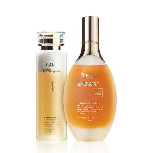TRUU 76 Probiotics Amino Purifying Cleanser + Royal Jelly Moisture Treatment Essence