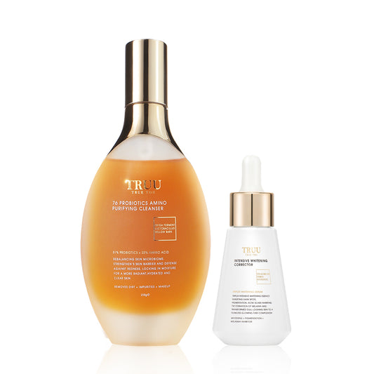 TRUU 76 Probiotics Amino Purifying Cleanser + Intensive Whitening Dark Spot Corrector