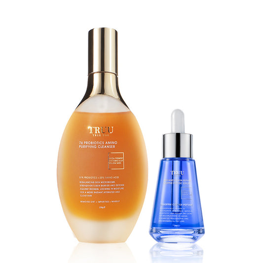 TRUU 76 Probiotics Amino Purifying Cleanser + Copper Peptide Serum