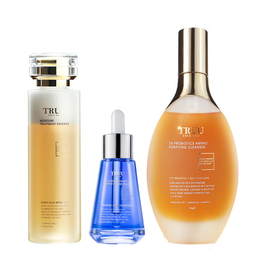 TRUU Copper Peptide Serum + 76 Cleanser + Moisture Toner