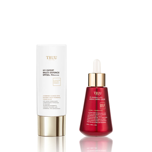 TRUU UV Expert Multi-Defence Aqua Fluid + 5% Mandelic Acid Sebum Control Serum