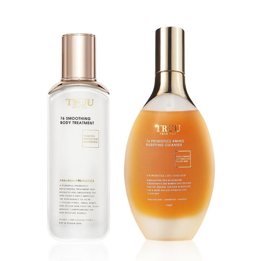 TRUU 76 Probiotics Amino Purifying Cleanser + 76 Smoothing Body Treatment