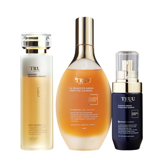 TRUU 76 Probiotics Amino Purifying Cleanser + Copper Peptide Serum + Moisture Toner