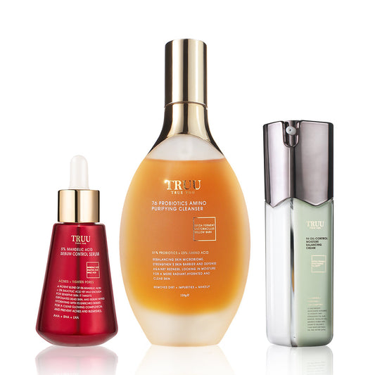 TRUU 5% Mandelic Acid Serum + 76 Cleanser + 99 Cream