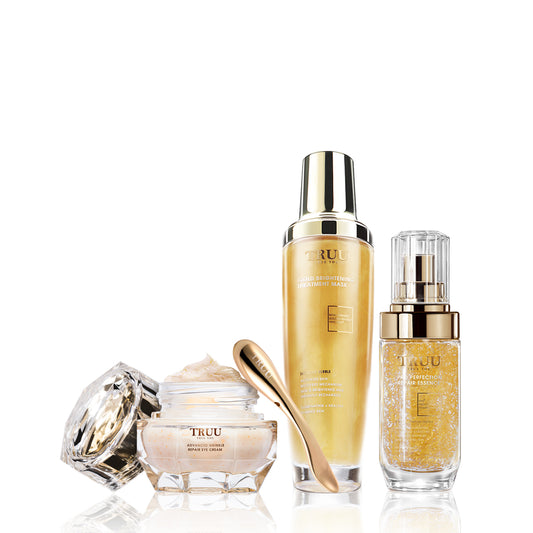 TRUU Gold Brightening Treatment Mask + Eye Cream + Repair Essence