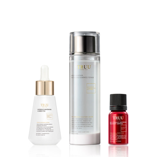 TRUU Snow Gentian Whitening Essence Toner + Whitening Essence + Whitening Ampoule