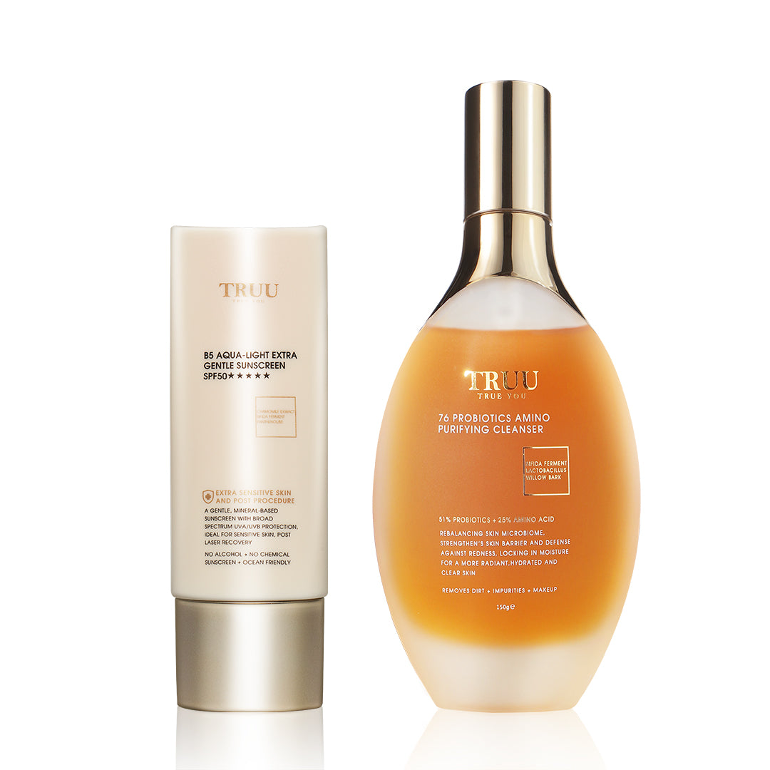 TRUU B5 Aqua-Light Set Himpunan Pelindung Matahari Kulit Sensitif Ekstra Lembut