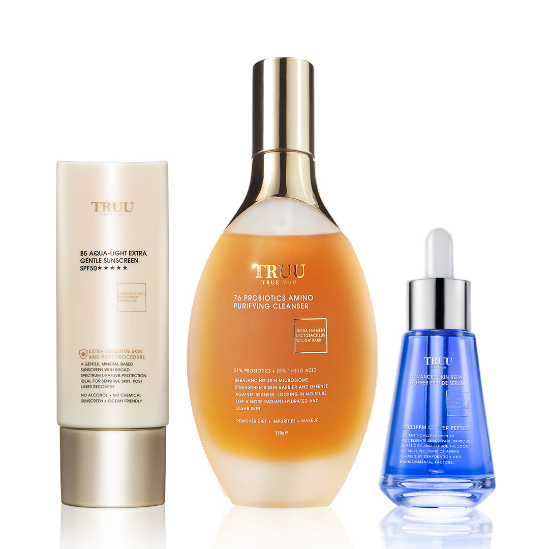 TRUU B5 Aqua-Light Set Himpunan Pelindung Matahari Kulit Sensitif Ekstra Lembut