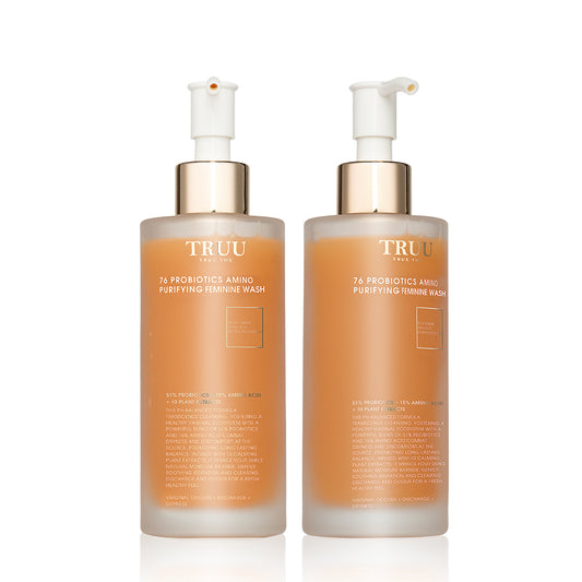 TRUU 76 Probiotics Amino Purifying Feminine Wash Set Bundle