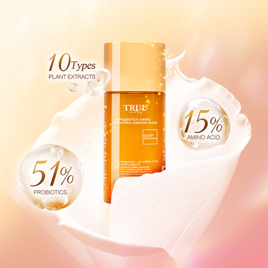 TRUU 76 Probiotics Amino Purifying Feminine Wash 30G Saiz Perjalanan