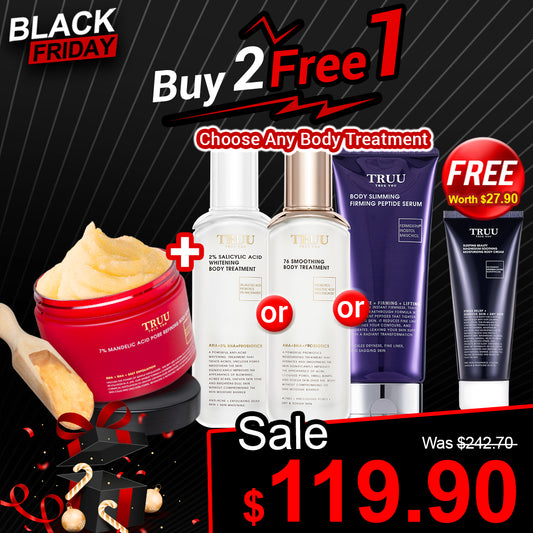 TRUU Body Scrub + (Body Treatment) Pick one【Free】Sleeping Beauty Magnesium Soothing Moisturizing Body Cream 100ML