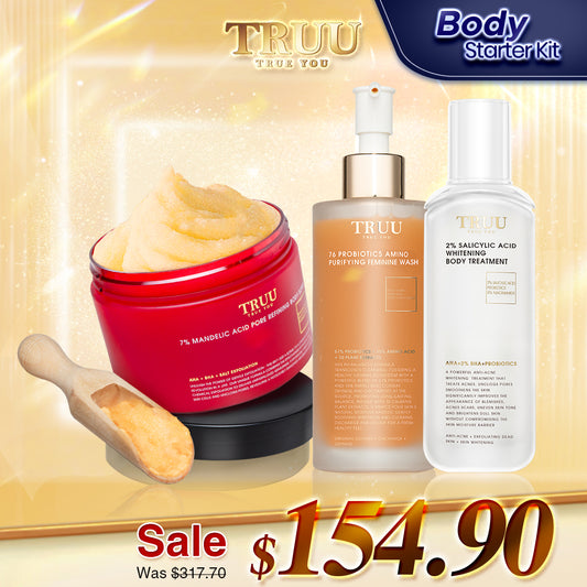 TRUU 76 Feminine Wash + 7% Body Scrub + Body Treatment