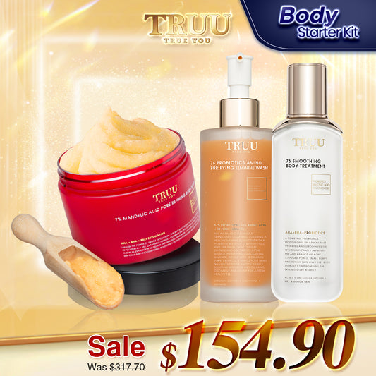 TRUU 76 Feminine Wash + 7% Body Scrub + Body Treatment