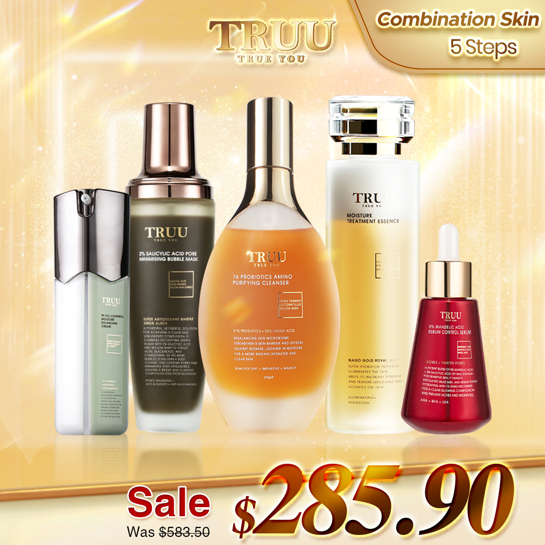 TRUU 76 Cleanser + Hydrating Repair Essence + 99 Balancing Cream