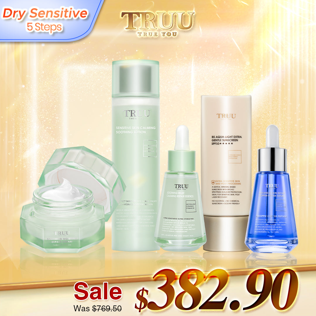 TRUU 76 Cleanser + Calming Soothing Lotion + Repair Cream