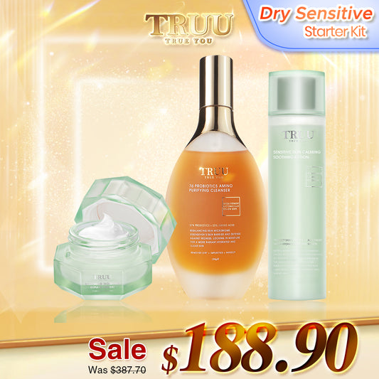 TRUU 76 Cleanser + Calming Soothing Lotion + Repair Cream
