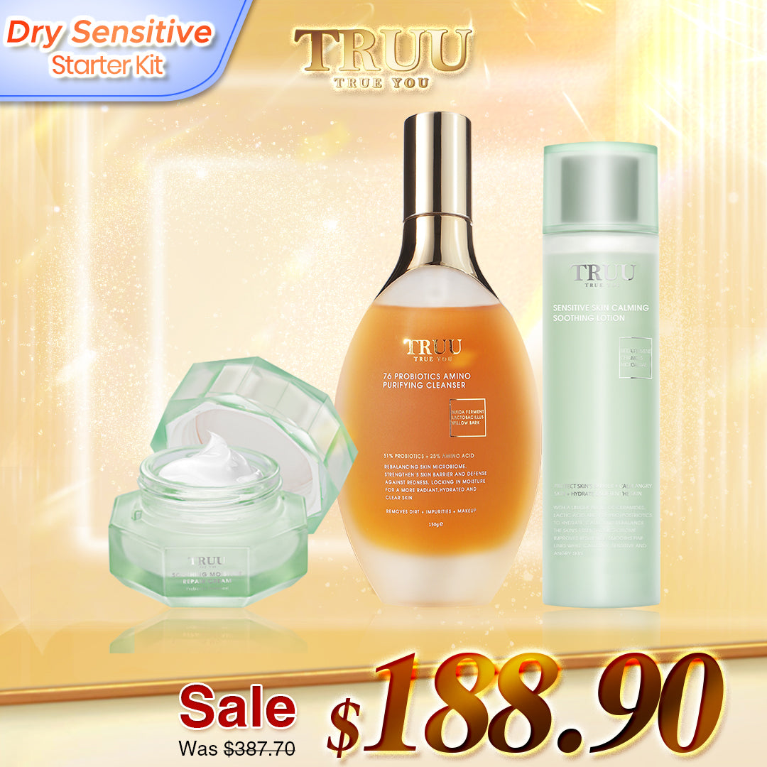 TRUU 76 Cleanser + Calming Soothing Lotion + Repair Cream