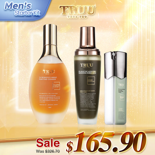 TRUU 76 Cleanser + 2% Bubble Mask + 99 Balancing Cream