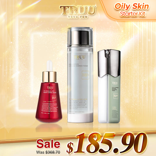 TRUU 76 Cleanser + Whitening Essence Toner + 99 Balancing Cream