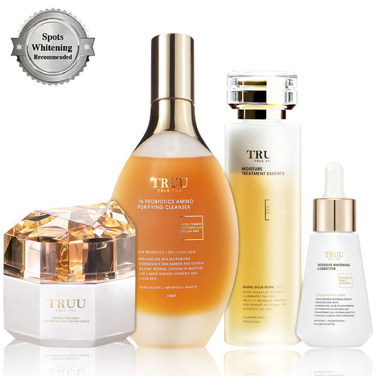 TRUU 76 Cleanser + Treatment Essence + Dark Spot Corrector + Regenerating Cream